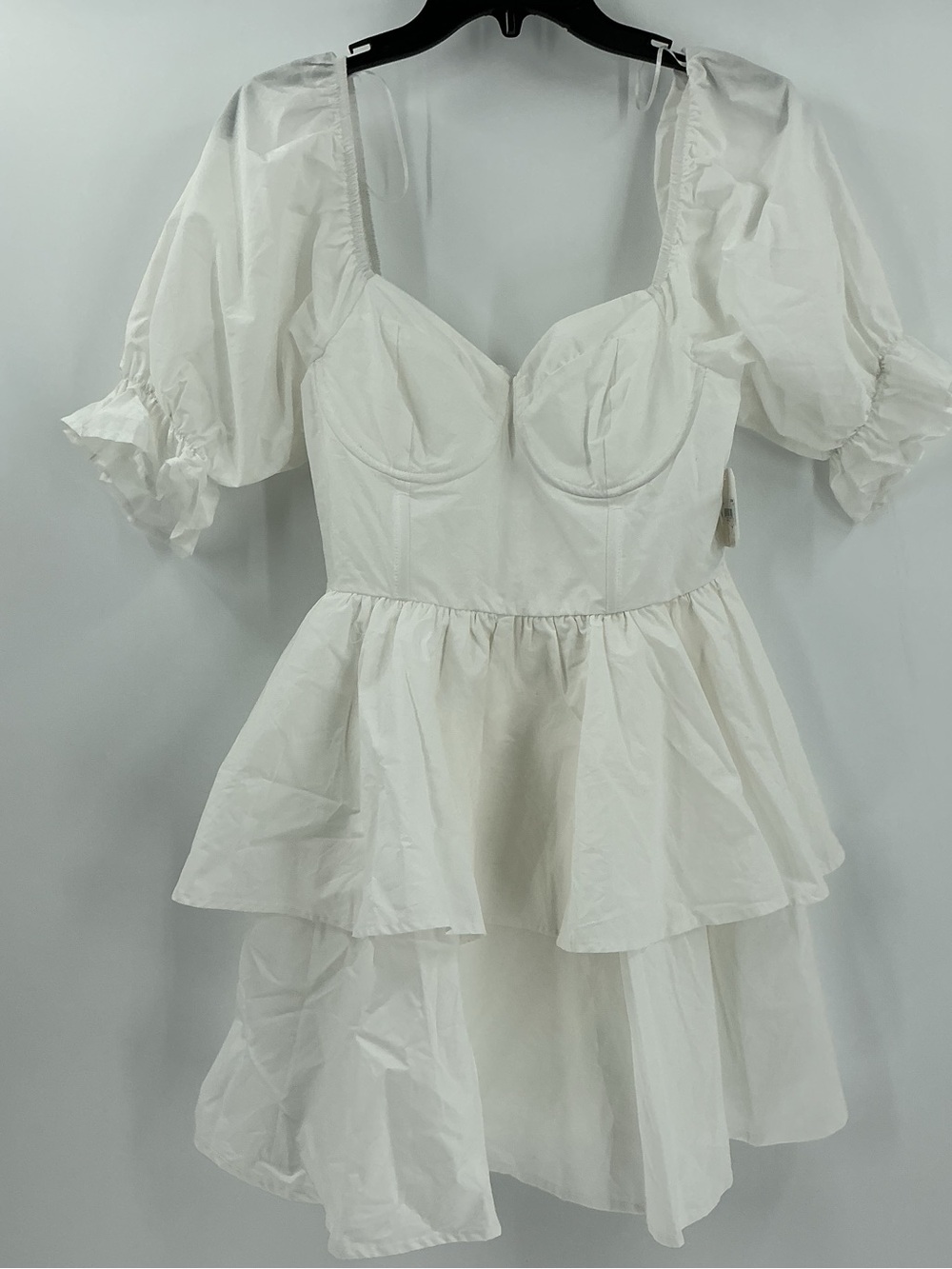 Altar'd State Elsie Puff Sleeve Dress new white size small new